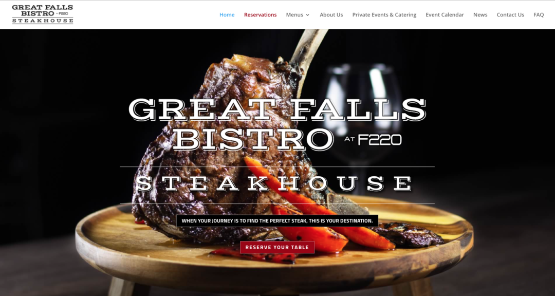Great Falls Bistro (Steakhouse) Website